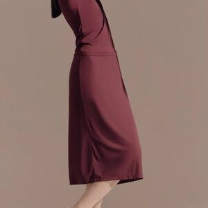 Uma Wang Burgundy Women's Tencel and Lycra Skirt